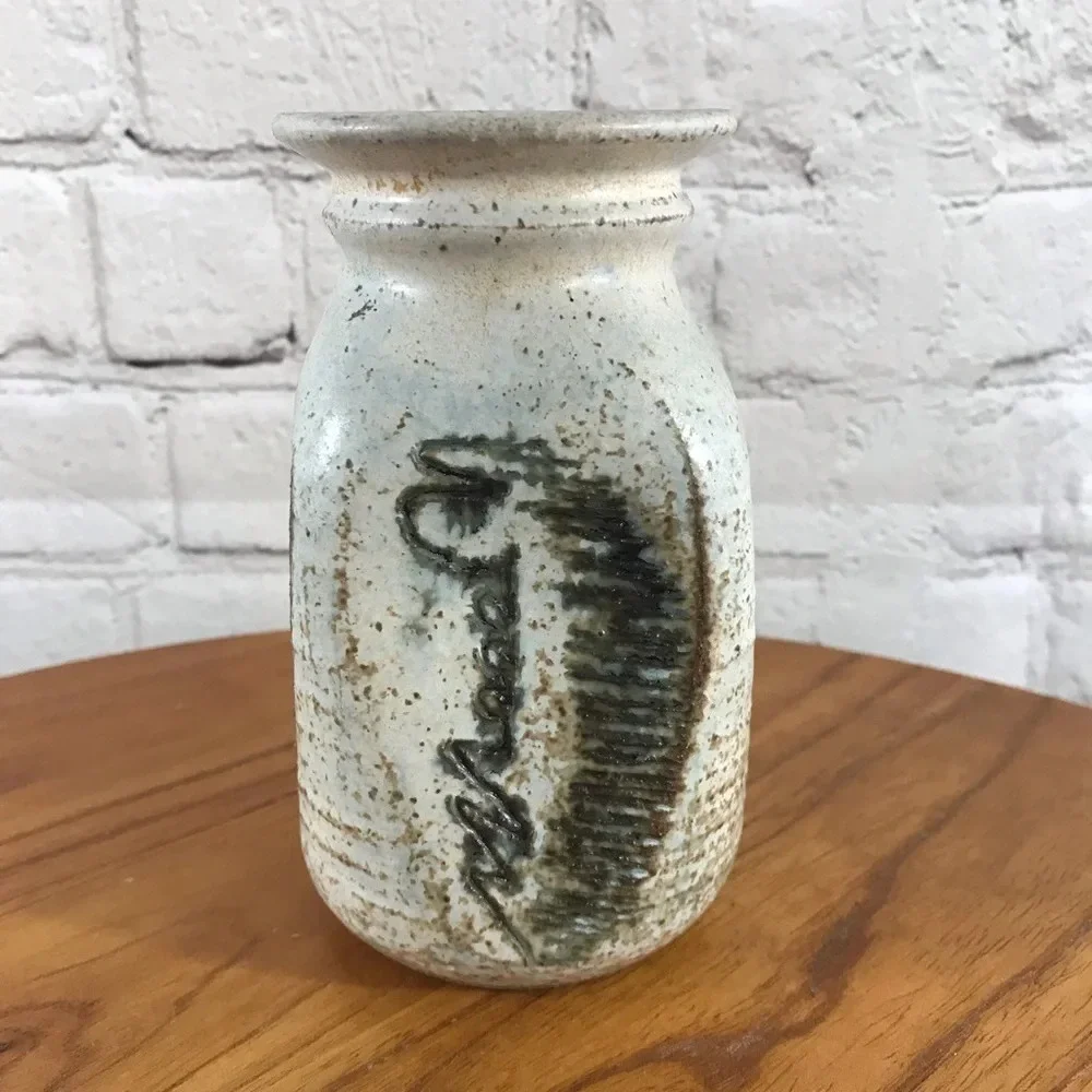 Vintage Four Sided Textured Decorative Vase